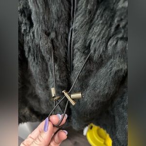 Maurice’s black faux fur vest size XL